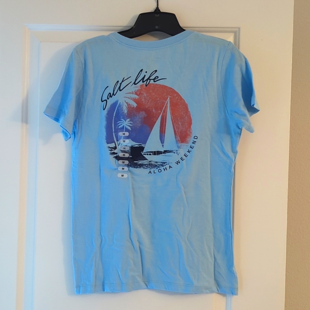 Salt Life Tee Sky Blue Medium